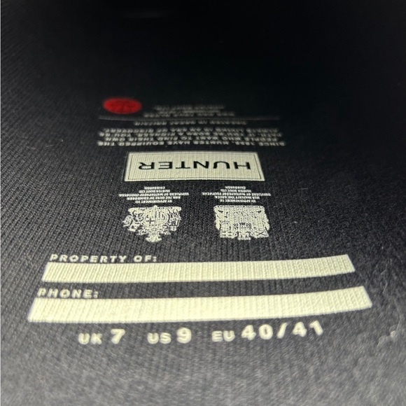 Hunter Original Gloss Black Rain Women’s Waterproof Snow Winter Boots Size 9 - Picture 9 of 9